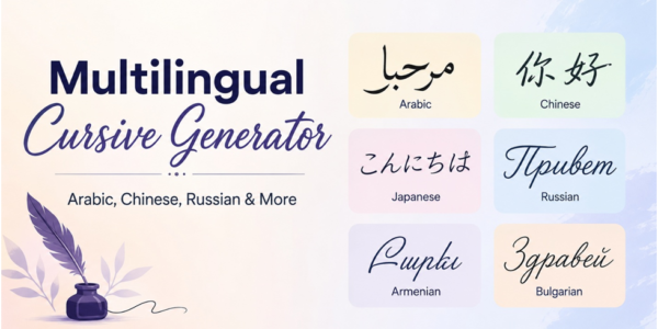 Multilingual Cursive Generator