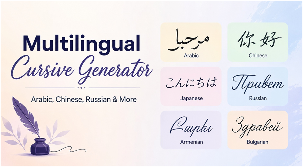 Multilingual Cursive Generator