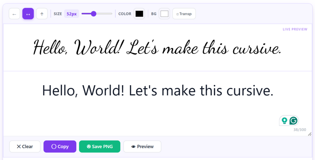 Hello worls! Let's make this crsive text in our Cursive Generator