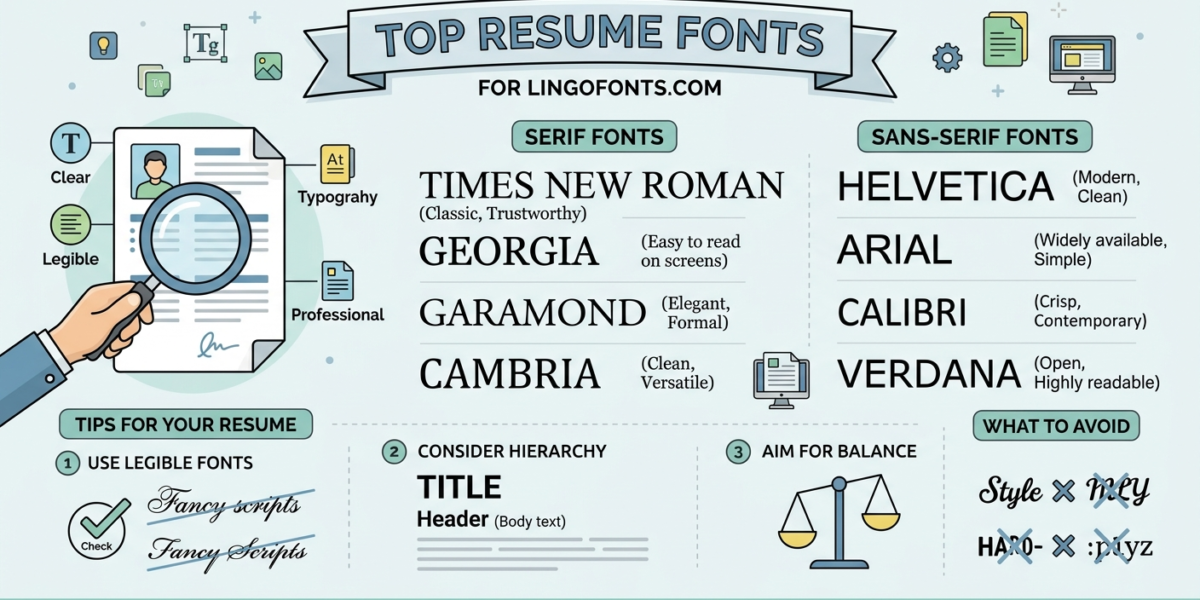 Resume fonts