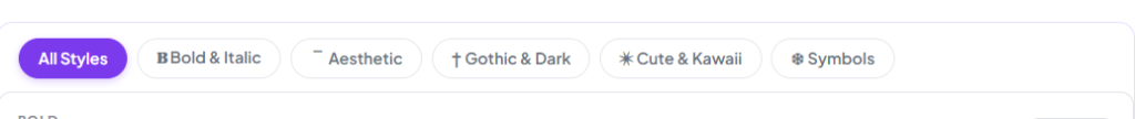 Font styles available in Twitter X Font Generator