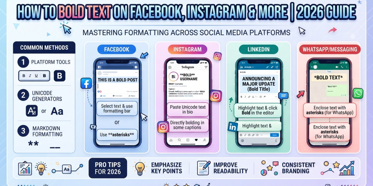 Bold text on Facebook and Instagram: normal text vs Unicode bold example