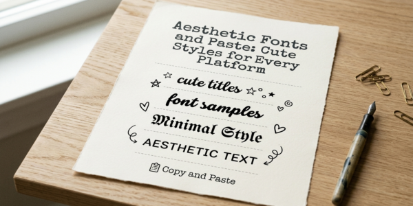 aesthetic fonts copy and paste examples for Instagram and TikTok