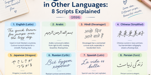 Cursive in Other Languages: 8 Fascinating Scripts (2026)