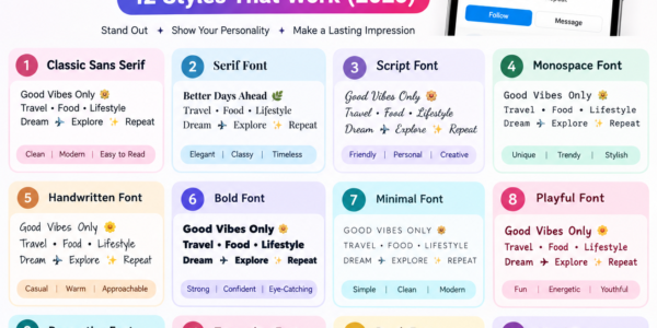 best fonts for instagram bio.