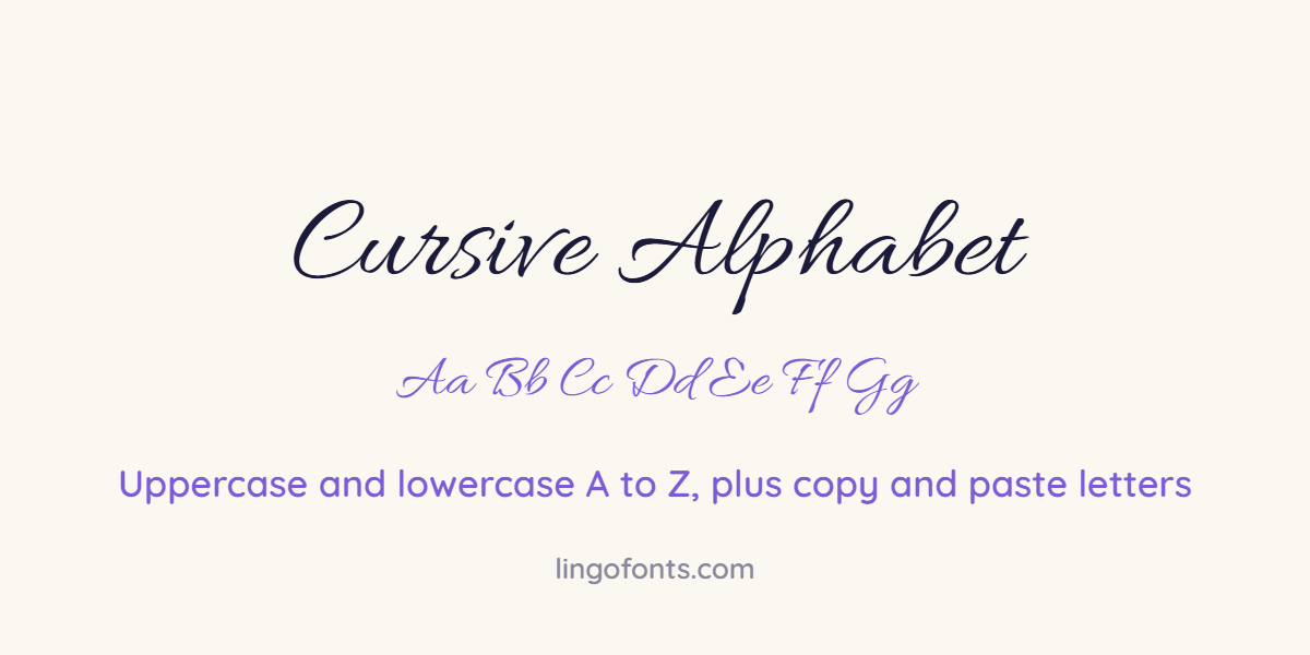 Printable Team Letters Cursive Alphabet: 52 Letters A to Z to Copy and Practice