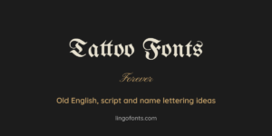 Retired Lettering Tattoo Fonts: Old English, Script and Name Lettering Ideas - LingoFonts