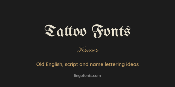 Retired Lettering Tattoo Fonts: Old English, Script and Name Lettering Ideas - LingoFonts